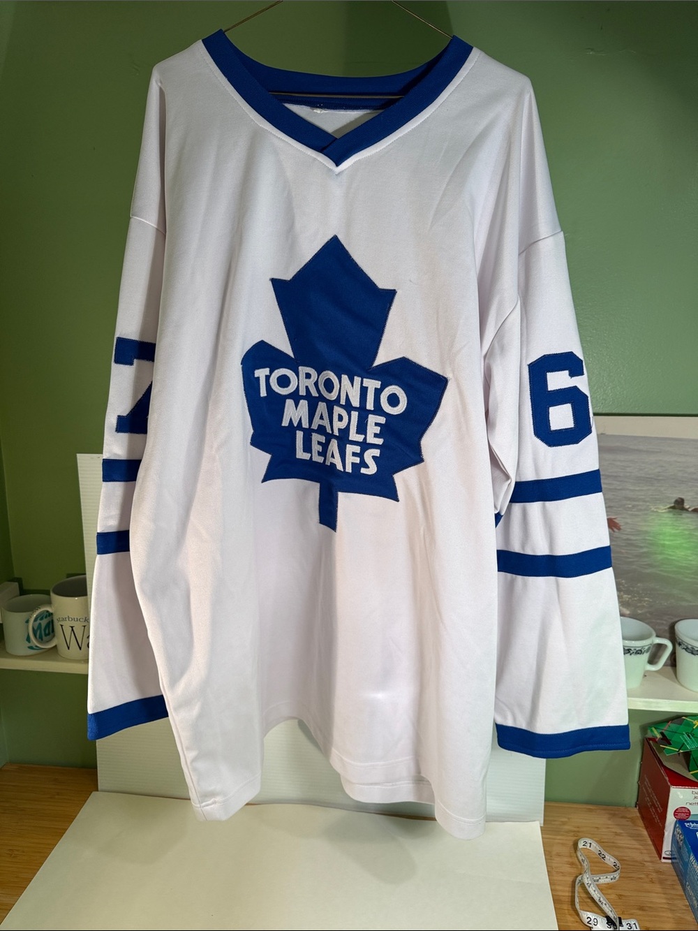 Toronto Maple Leafs White & Royal Blue Hockey Jersey